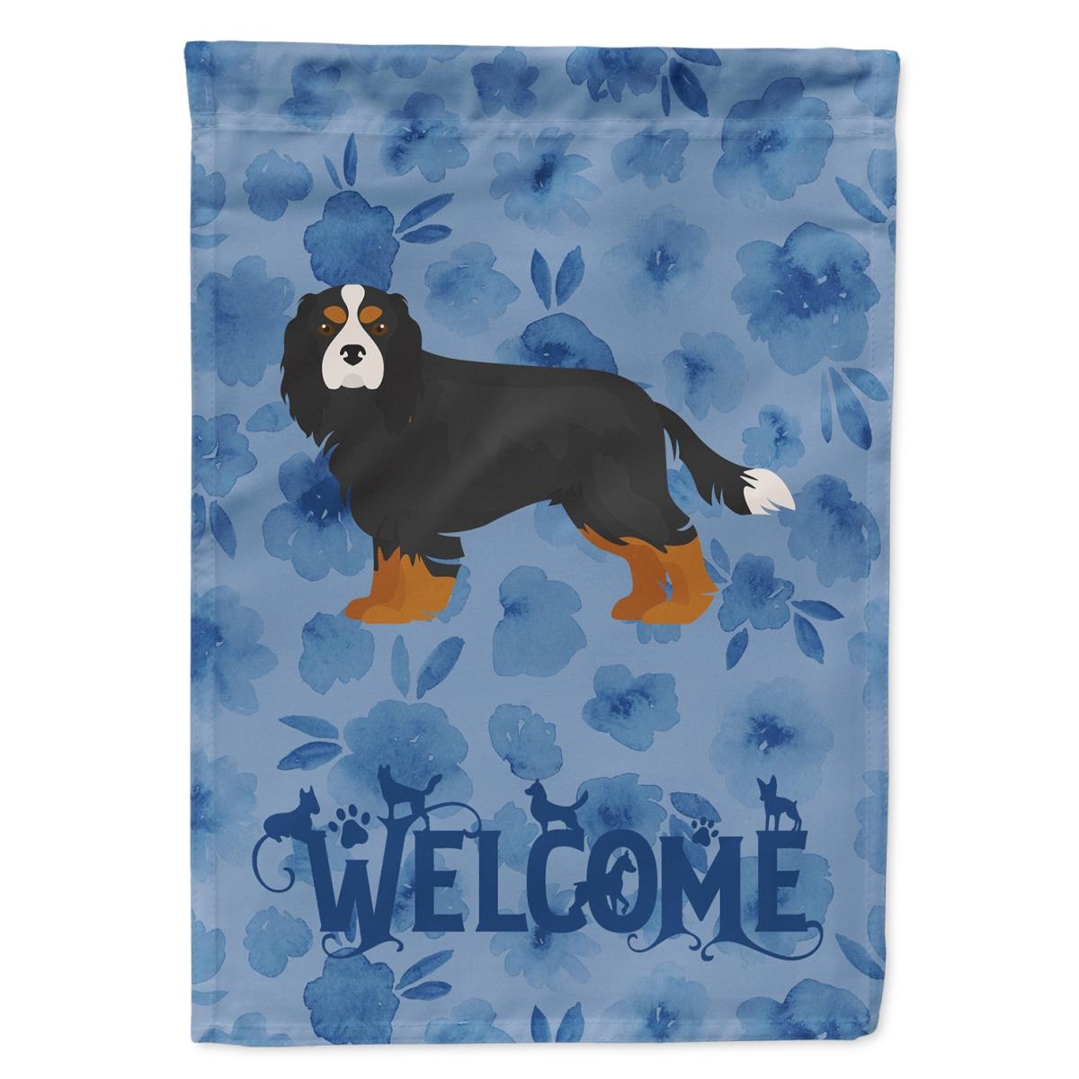 11 x 0.01 x 15 in. Cavalier King Charles Spaniel Welcome Flag Garden Size