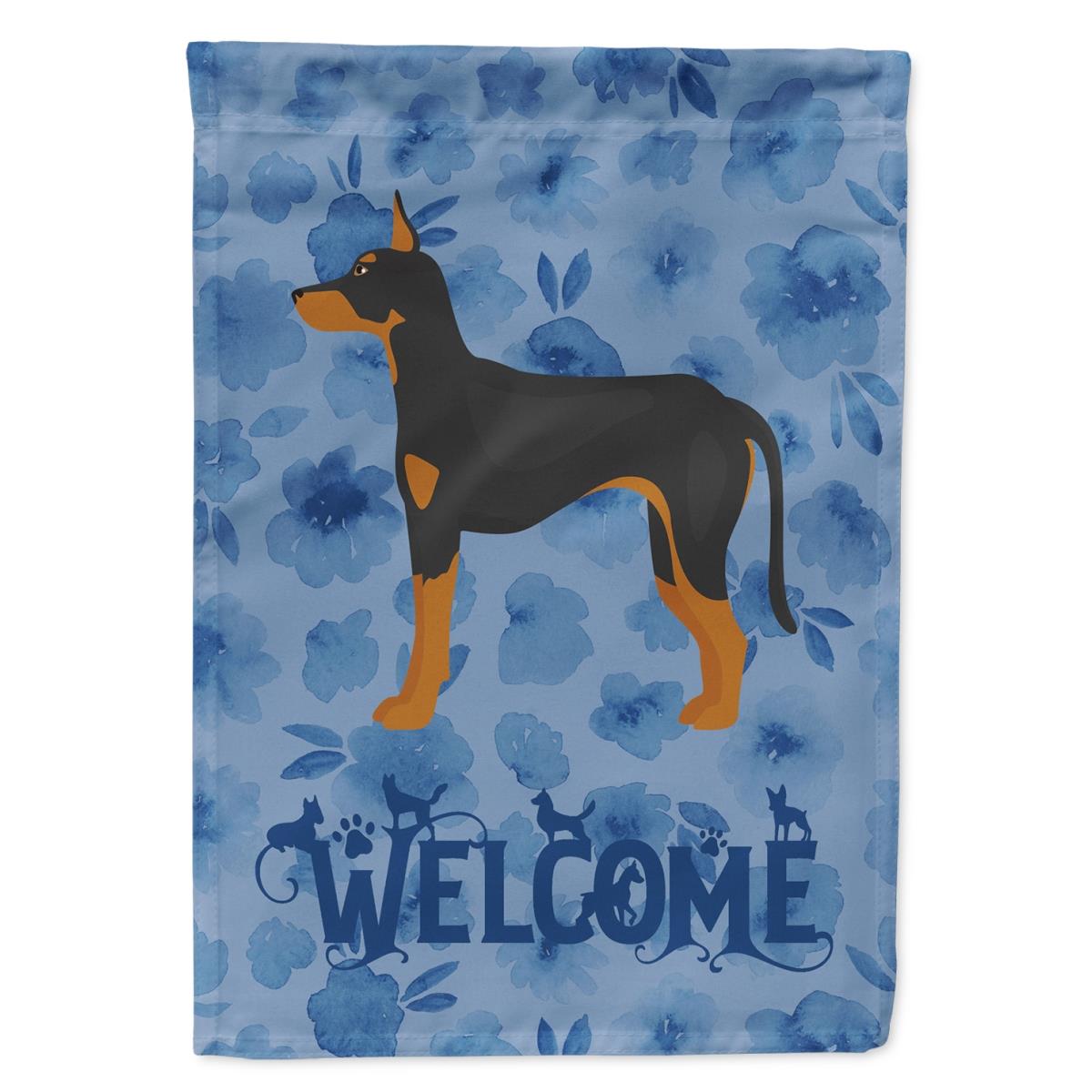 11 x 0.01 x 15 in. Manchester Terrier Welcome Flag Garden Size