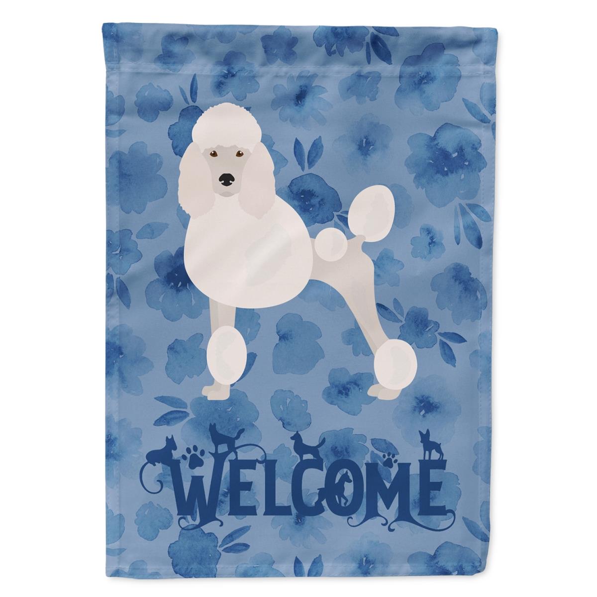 11 x 0.01 x 15 in. Poodle Welcome Flag Garden Size