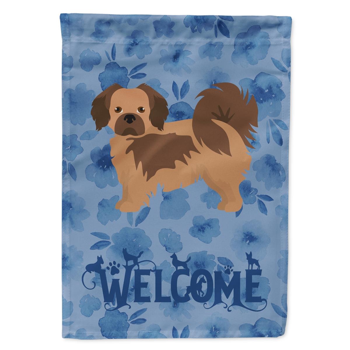 11 x 0.01 x 15 in. Tibetan Spaniel Welcome Flag Garden Size