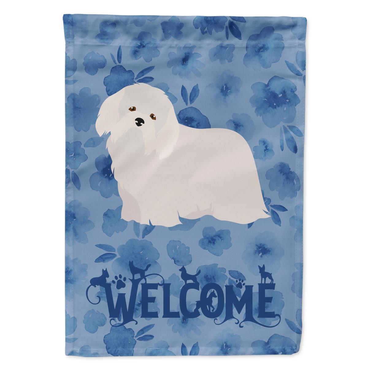28 x 0.01 x 40 in. Coton de Tulear No.2 Welcome Flag Canvas House Size