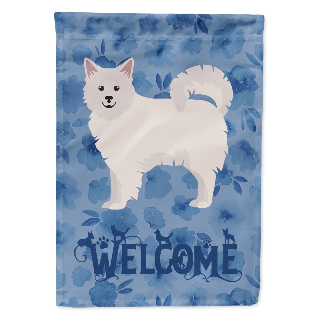 28 x 0.01 x 40 in. Italian Spitz Welcome Flag Canvas House Size