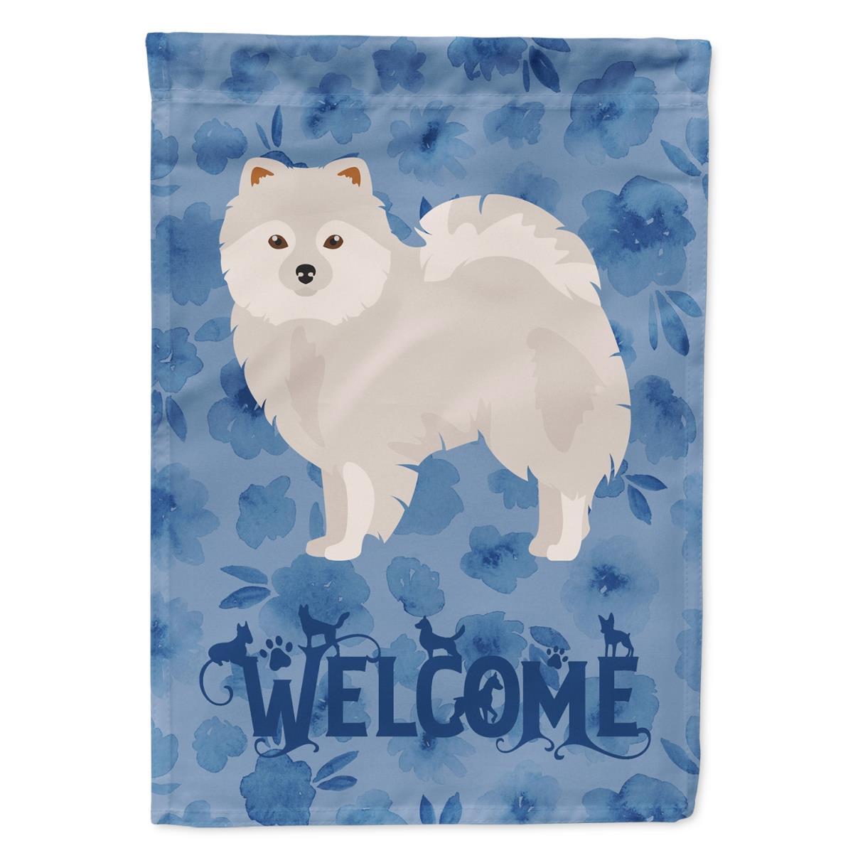 28 x 0.01 x 40 in. Japanese Spitz Welcome Flag Canvas House Size