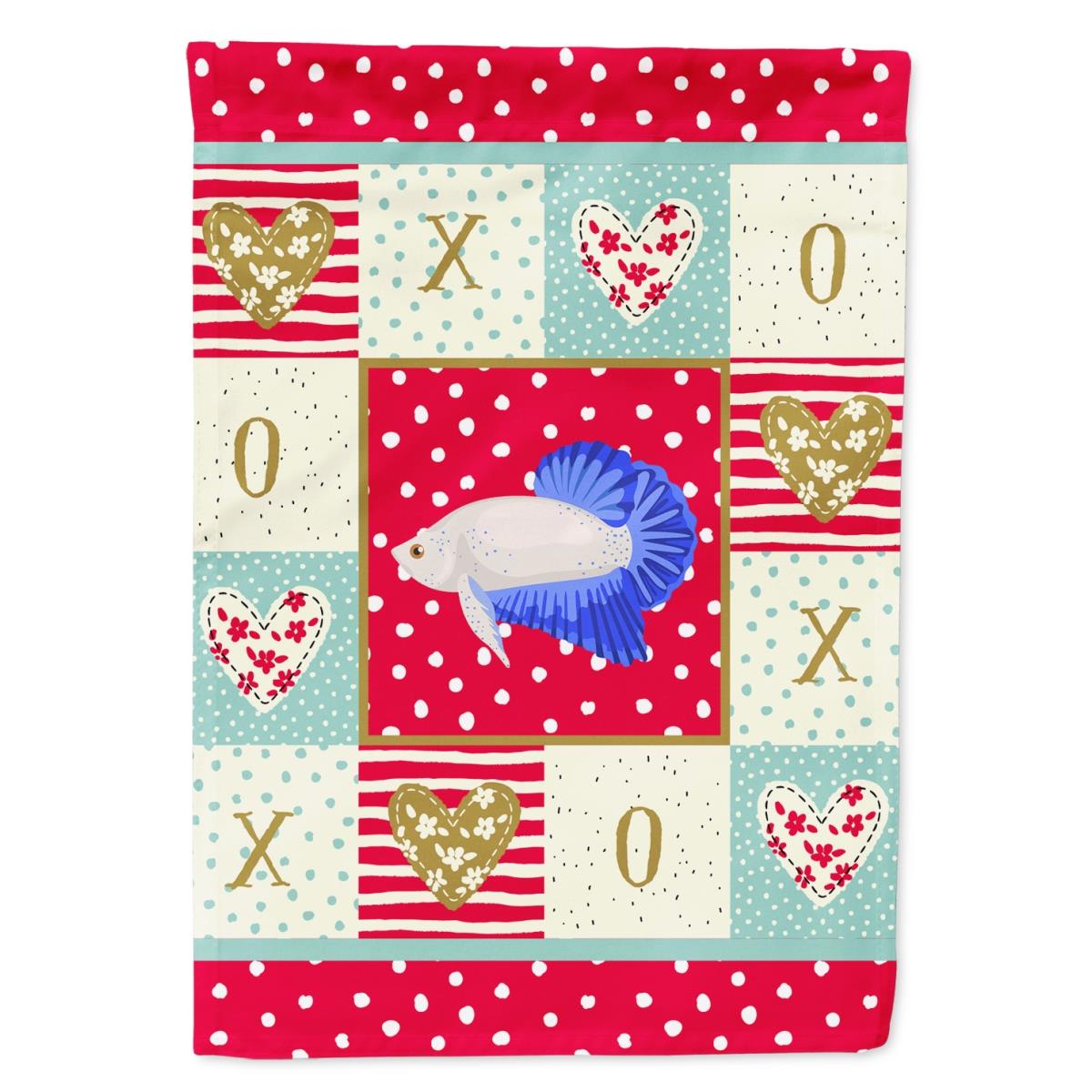 28 x 0.01 x 40 in. Plakat Betta Love Flag Canvas House Size