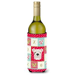 English Bulldog Wine Bottle Beverage Insulator Hugger