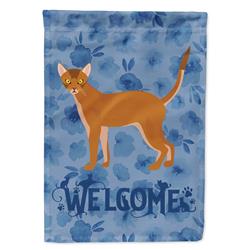 11 x 0.01 x 15 in. Red Abyssinian Cat Welcome Flag Garden Size