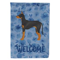 28 x 0.01 x 40 in. Manchester Terrier Welcome Flag Canvas House Size
