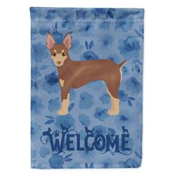28 x 0.01 x 40 in. Miniature Fox Terrier Welcome Flag Canvas House Size