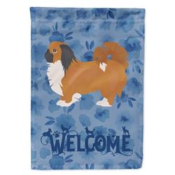 28 x 0.01 x 40 in. Pekingese Welcome Flag Canvas House Size