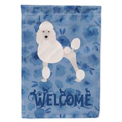 28 x 0.01 x 40 in. Poodle Welcome Flag Canvas House Size