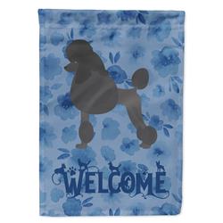 28 x 0.01 x 40 in. Standard Poodle Welcome Flag Canvas House Size