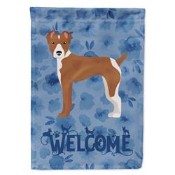 28 x 0.01 x 40 in. Rat Terrier Welcome Flag Canvas House Size
