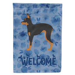 28 x 0.01 x 40 in. Russian Tor Terrier Welcome Flag Canvas House Size