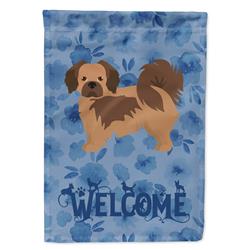 28 x 0.01 x 40 in. Tibetan Spaniel Welcome Flag Canvas House Size