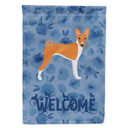 11 x 0.01 x 15 in. Basenji Welcome Flag Garden Size