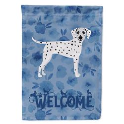 11 x 0.01 x 15 in. Dalmatian Welcome Flag Garden Size