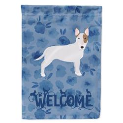 11 x 0.01 x 15 in. Bull Terrier Welcome Flag Garden Size