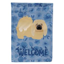 11 x 0.01 x 15 in. Pekingese Welcome Flag Garden Size