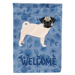 11 x 0.01 x 15 in. Pug No.1 Welcome Flag Garden Size