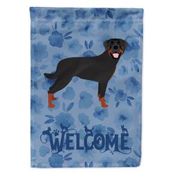 11 x 0.01 x 15 in. Rottweiler Welcome Flag Garden Size