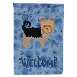 11 x 0.01 x 15 in. Yorkshire Terrier Welcome Flag Garden Size