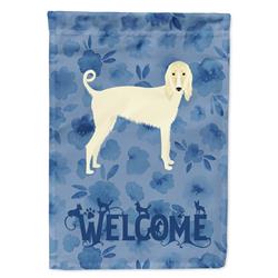 28 x 0.01 x 40 in. Afghan Hound Welcome Flag Canvas House Size