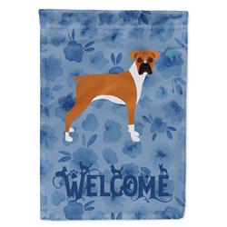 28 x 0.01 x 40 in. Boxer Welcome Flag Canvas House Size