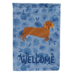 28 x 0.01 x 40 in. Dachshund Welcome Flag Canvas House Size
