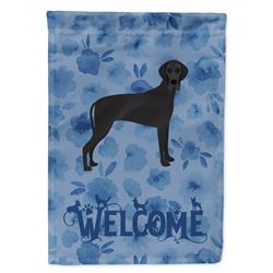 28 x 0.01 x 40 in. Great Dane Welcome Flag Canvas House Size