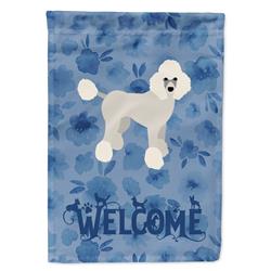 28 x 0.01 x 40 in. Poodle Welcome Flag Canvas House Size