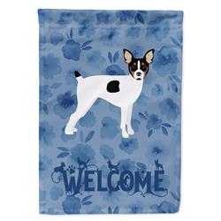 28 x 0.01 x 40 in. Toy Fox Terrier Welcome Flag Canvas House Size