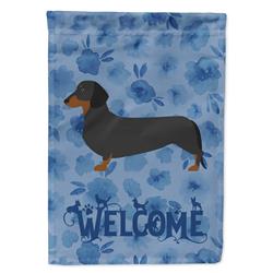 11 x 0.01 x 15 in. Dachshund Welcome Flag Garden Size