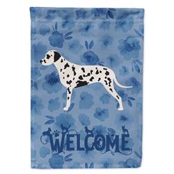 11 x 0.01 x 15 in. Dalmatian Welcome Flag Garden Size