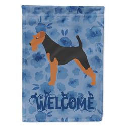 11 x 0.01 x 15 in. Welsh Terrier Welcome Flag Garden Size