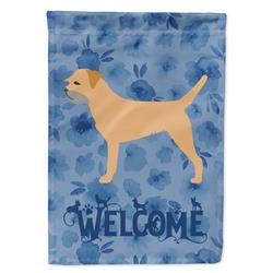 11 x 0.01 x 15 in. Border Terrier Welcome Flag Garden Size