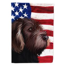 German Roughhaired Pointer American Canvas House Flag - 28 x 0.01 x 40 in.