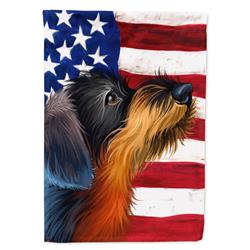 German Wirehaired Pointer American Canvas House Flag - 28 x 0.01 x 40 in.
