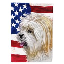 Lhasa Apso American Garden Flag - 11 x 0.01 x 15 in.