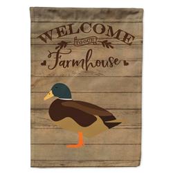 Silver Bantam Duck Welcome Garden Flag - 11 x 0.01 x 15 in.