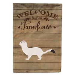 Stoat Short-Tailed Weasel Welcome Garden Flag - 11 x 0.01 x 15 in.