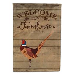 Ring-Necked Common Pheasant Welcome Garden Flag - 11 x 0.01 x 15 in.