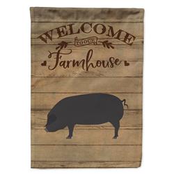 Devon Large Black Pig Welcome Garden Flag - 11 x 0.01 x 15 in.