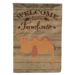 Bactrian Camel Welcome Canvas House Flag - 28 x 0.01 x 40 in.