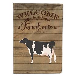 Holstein Cow Welcome Canvas House Flag - 28 x 0.01 x 40 in.