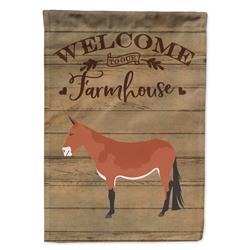 Mule Welcome Canvas House Flag - 28 x 0.01 x 40 in.