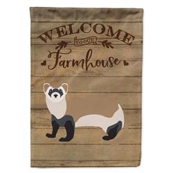 Ferret Welcome Canvas House Flag - 28 x 0.01 x 40 in.