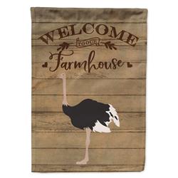 Common Ostrich Welcome Canvas House Flag - 28 x 0.01 x 40 in.