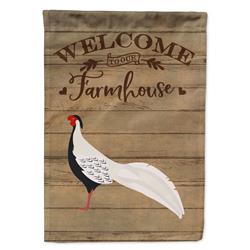 Silver Pheasant Welcome Canvas House Flag - 28 x 0.01 x 40 in.