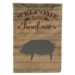 Berkshire Pig Welcome Canvas House Flag - 28 x 0.01 x 40 in.