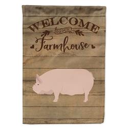 Welsh Pig Welcome Canvas House Flag - 28 x 0.01 x 40 in.